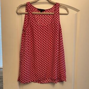 Lush Sleeveless Tank in Coral Pink Ring Print